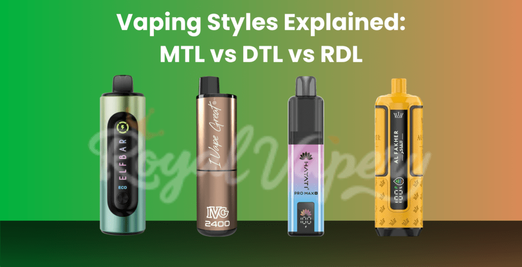Vaping Styles Explained: MTL vs DTL vs RD